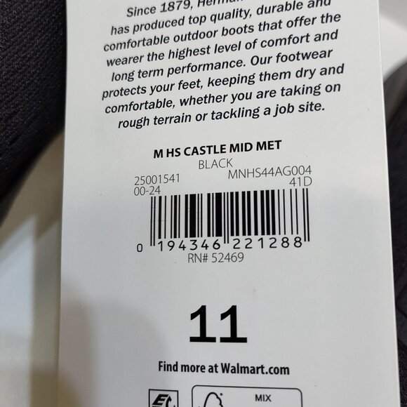 Herman Survivors Castle Carbon Safety Toe Men's 11 Work Shoes ASTM F2413-18 NIB - Picture 11 of 14